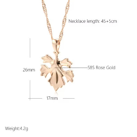 Retro-design Light-luxury Leaf Pendant Necklace
